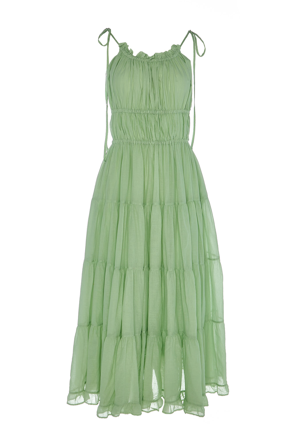 Valeria Long Dress in Mint