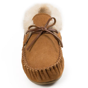 Women's Chrissy Cozy Pile Lined Suede Slipper House Shoe in Cinnamon