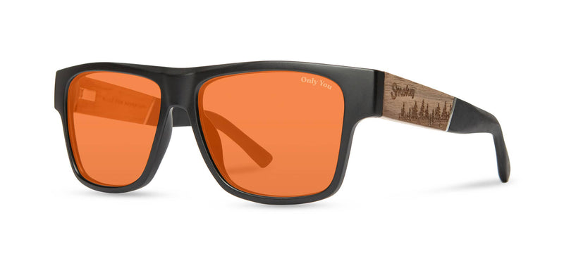 Smokey Bear x CAMP Cliff Sunglasses in Matte Black: HD Plus Polarized Amber Lense