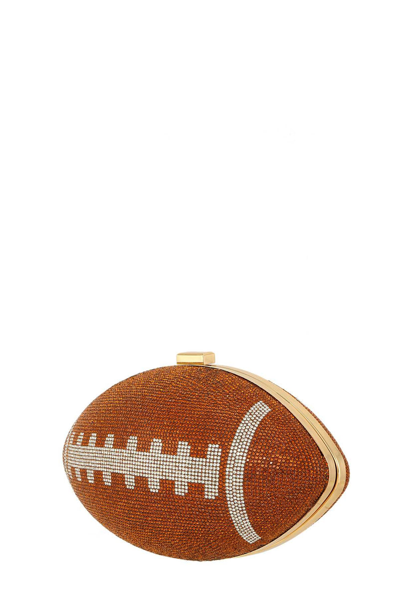 Rhinestone Football Clutch