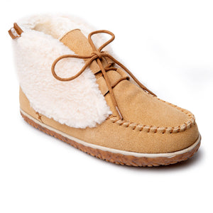 Women's Torrey Cozy Faux Fur Lined Lace-up Slipper Booties in Cinnamon Multi