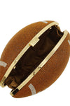 Rhinestone Football Clutch