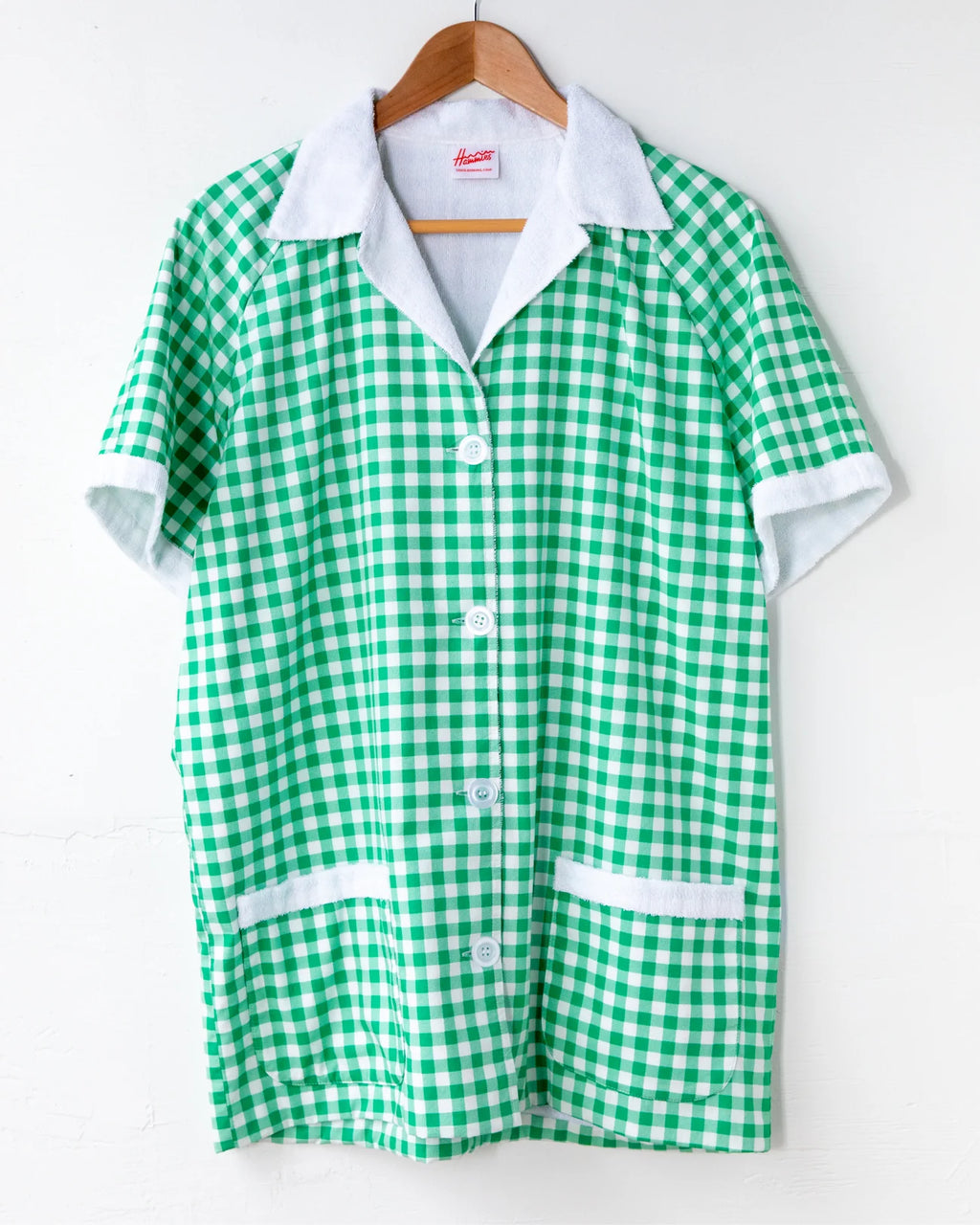 Gingham Cabana Shirt in Green