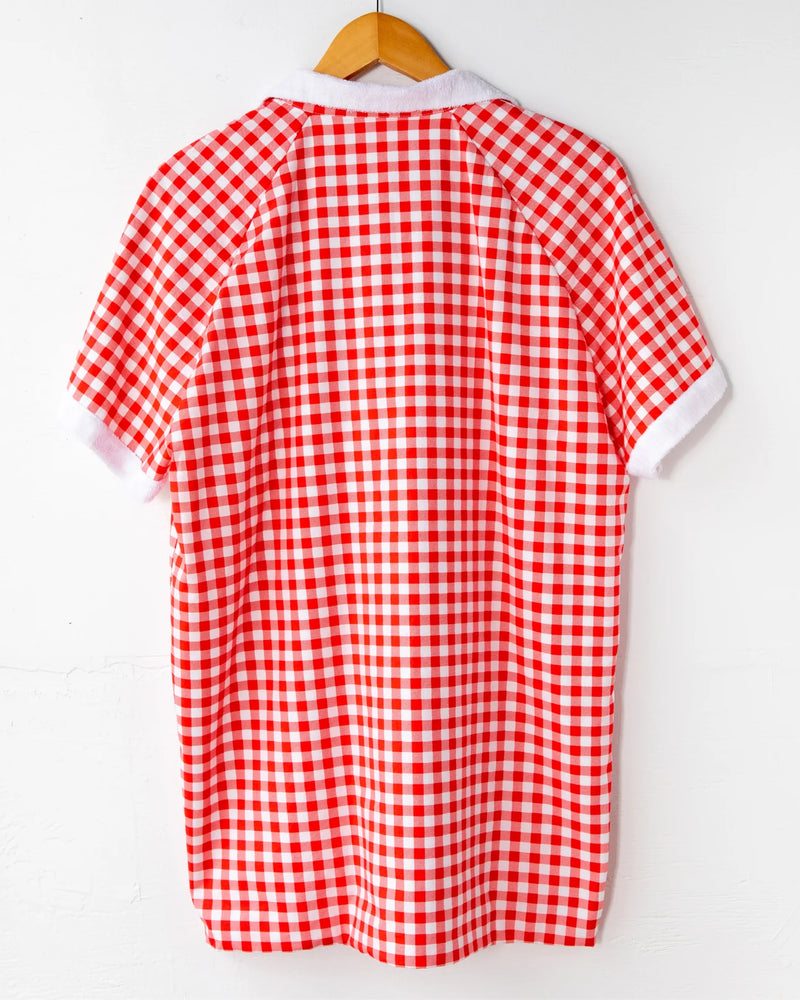 Gingham Cabana Shirt in Red