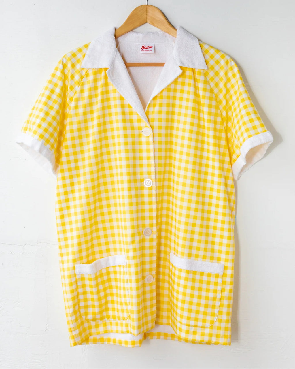 Gingham Cabana Shirt in Yellow