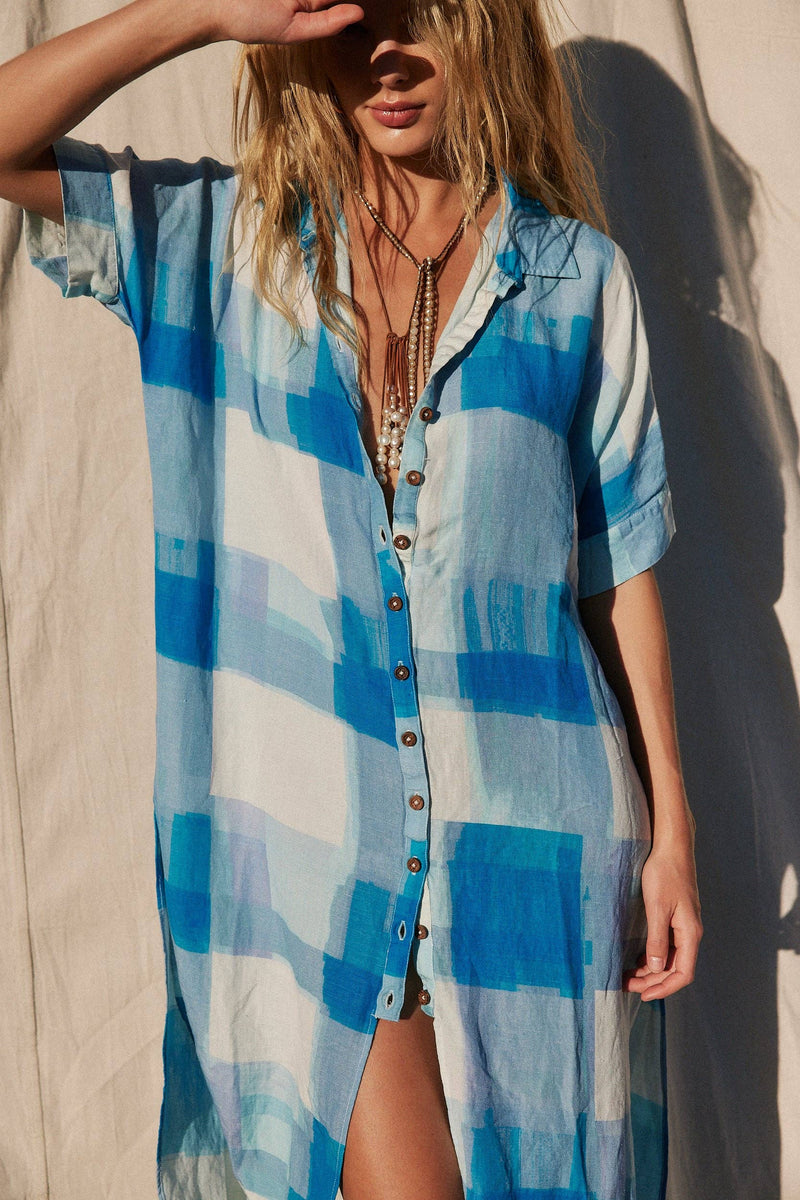 Ocean Front Buttondown in Blue Iolite