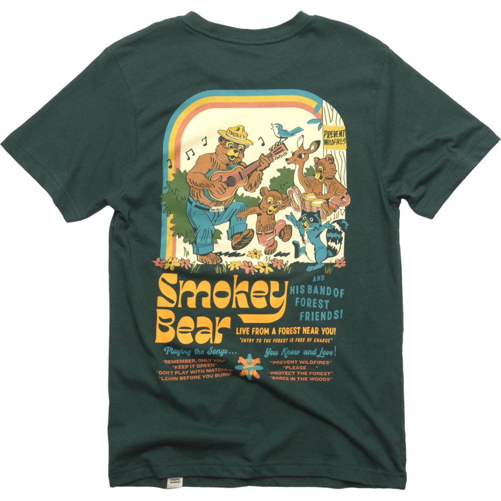 Smokey's Band Short Sleeve Tee in Spruce (Unisex)