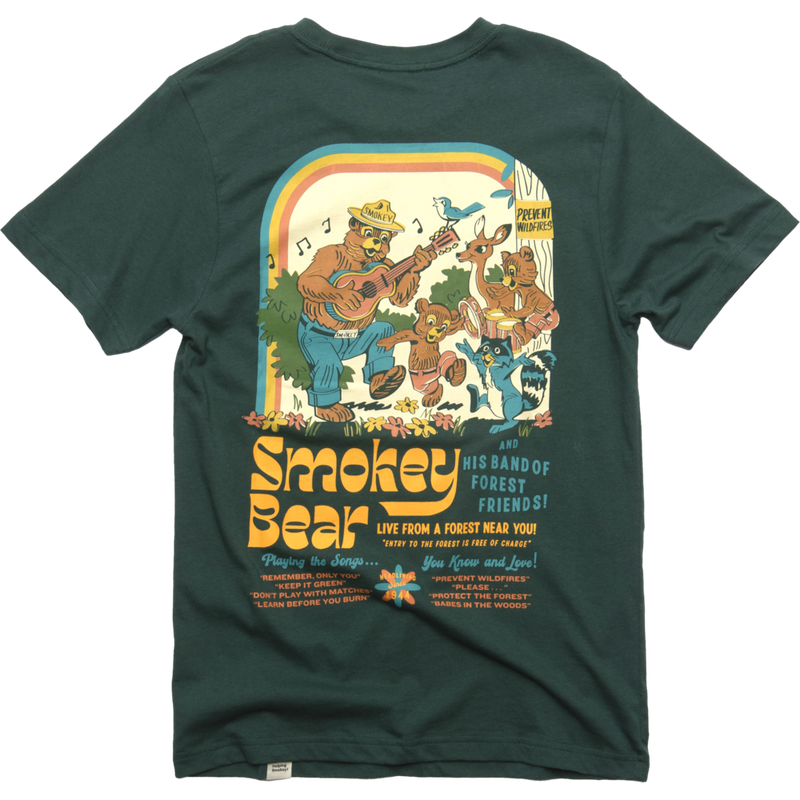 Smokey's Band Short Sleeve Tee in Spruce (Unisex)