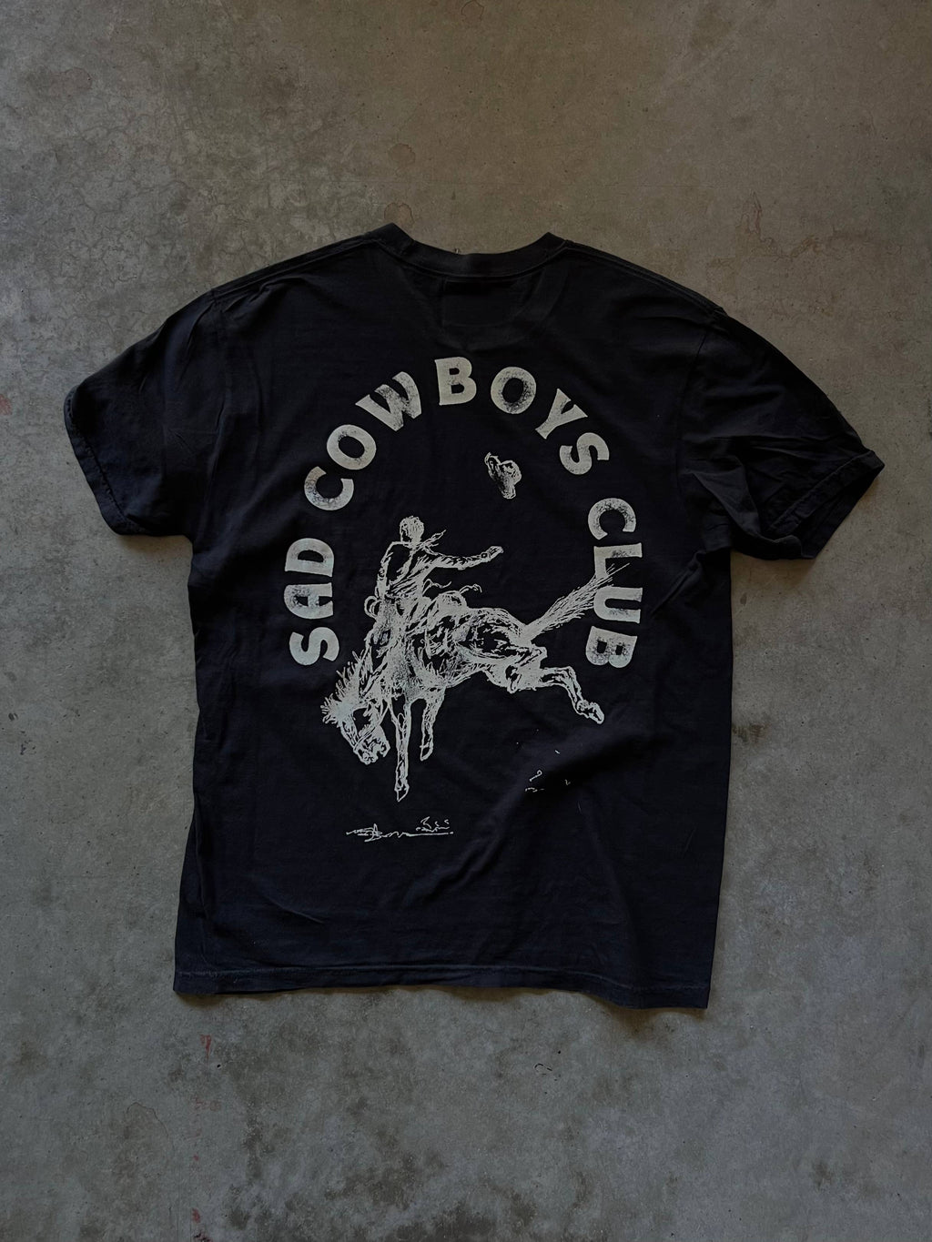 Sad Cowboys Club Tee in Black