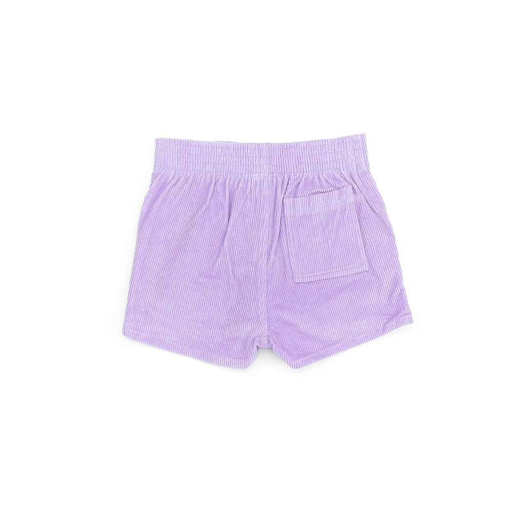 Corduroy Shorts in Powder Purple