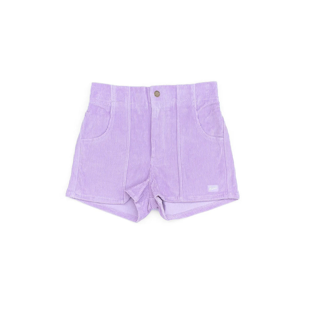 Corduroy Shorts in Powder Purple