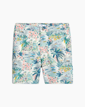 Elastic Calder 7.5" Liberty Riviera Swim Trunks in Cool Mint