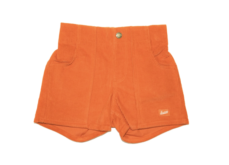 Corduroy Shorts in Orange