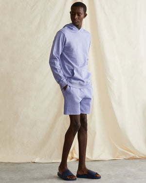 Garment Dyed French Terry Short in Pale Iris